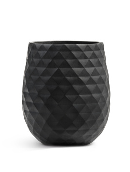 Кашпо TREEZ ERGO - Diamond - Округлая чаша - Антрацит