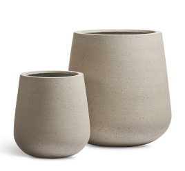 Кашпо TREEZ ERGO - Fine Rock - Design-чаша - Белый песок