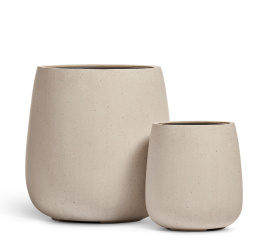Кашпо TREEZ Effectory - Beton - Design-Чаша - Белый песок