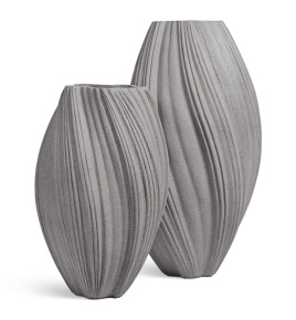 Кашпо TREEZ Effectory - Dune - Высокая Design-ваза - Дымчато-серый песок