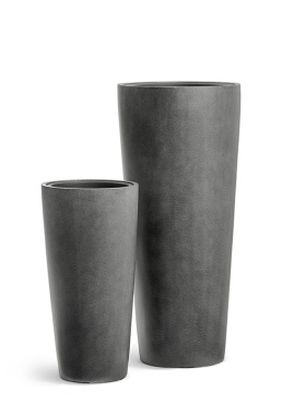 Кашпо TREEZ Effectory - Beton - Высокий конус - Тёмно-серый бетон