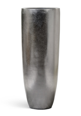 Кашпо TREEZ Effectory - Metal - Высокий конус Giant - Стальное серебро