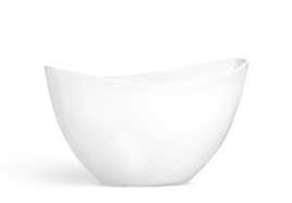 Кашпо TREEZ Effectory - Gloss - Ваза-Лодка малая - Белый глянцевый лак