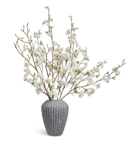 Сет № 150 - Композиция с ветками сакуры и магнолией в кашпо Treez Effectory Moho