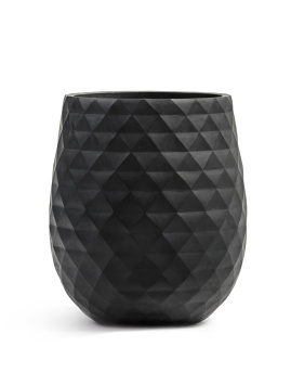 Кашпо TREEZ ERGO - Diamond - Округлая чаша - Антрацит