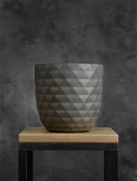 Кашпо TREEZ ERGO - Diamond - Чаша-конус - Мокко
