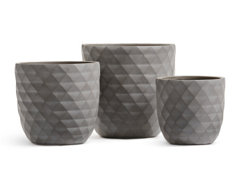 Кашпо TREEZ ERGO - Diamond - Чаша-конус - Мокко