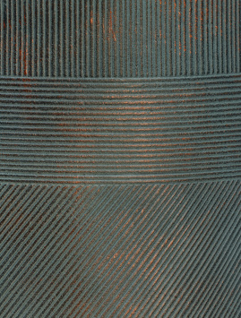 Кашпо TREEZ ERGO - Graphics - Низкая чаша - Окись с медной патиной