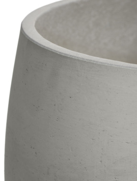 Кашпо TREEZ ERGO - Concrete - Чаша -  Светло-серый бетон