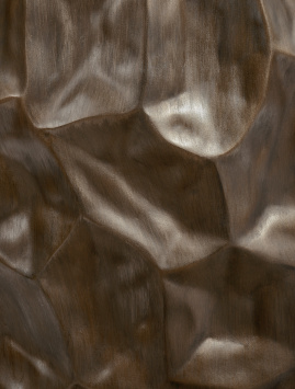 Кашпо TREEZ Effectory - Metal - Высокая лодка Design Crumple - Чернёная бронза