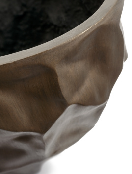 Кашпо TREEZ Effectory - Metal - Высокая лодка Design Crumple - Чернёная бронза