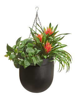 Кашпо TREEZ Effectory - Black Stone - Чаша большая подвесная - Антрацит