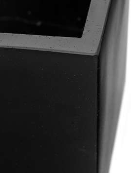 Кашпо TREEZ Effectory - Black Stone - Низкий прямоугольник - Антрацит