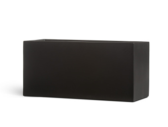 Кашпо TREEZ Effectory - Black Stone - Низкий прямоугольник - Антрацит