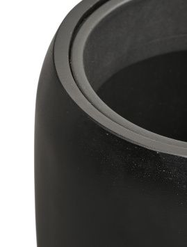 Кашпо TREEZ Effectory - Black Stone - Высокий округлый конус - Антрацит