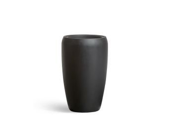 Кашпо TREEZ Effectory - Black Stone - Высокий округлый конус - Антрацит