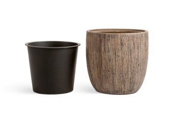 Кашпо TREEZ Effectory - Wood - Округлый конус - Светлый дуб