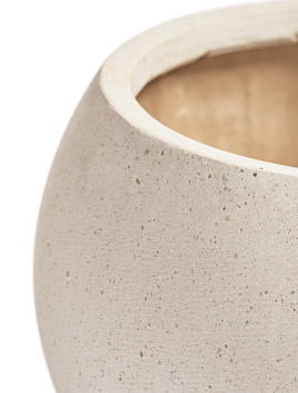 Кашпо TREEZ Effectory - Beton - Полусфера - Белый песок