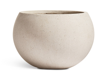 Кашпо TREEZ Effectory - Beton - Полусфера - Белый песок