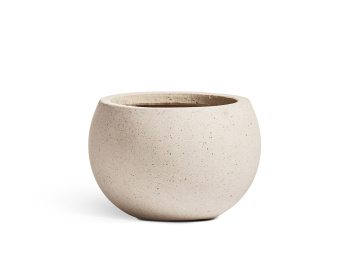 Кашпо TREEZ Effectory - Beton - Полусфера - Белый песок