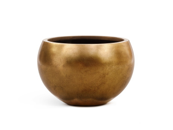 Кашпо TREEZ Effectory - Metal - Полусфера - Сусальное золото