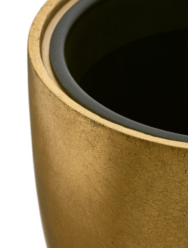 Кашпо TREEZ Effectory - Metal - Округлый конус - Сусальное золото