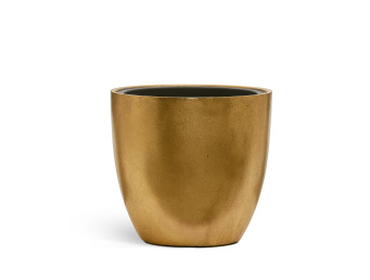 Кашпо TREEZ Effectory - Metal - Округлый конус - Сусальное золото