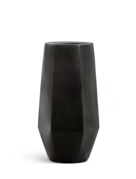 Кашпо TREEZ Effectory - Crystal - Высокий многогранник - Антрацит