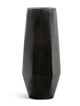 Кашпо TREEZ Effectory - Crystal - Высокий многогранник - Антрацит