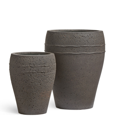 Кашпо TREEZ ERGO - Nero - Амфора - Чёрный туф 41.110-24-0066