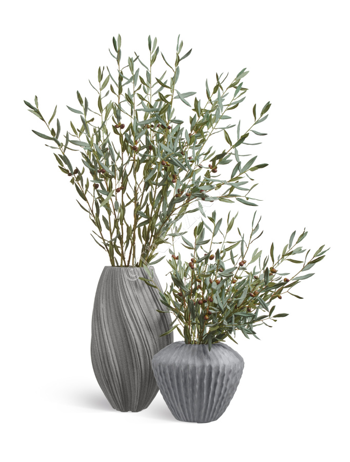 Ветвь оливы большая интерьерная с плодами (серия Prime) фото