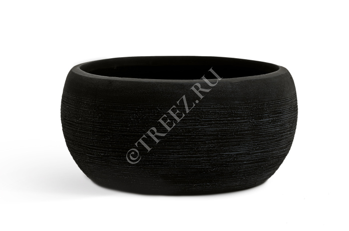 Кашпо TREEZ ERGO - Scrim - Полусфера - Антрацит фото