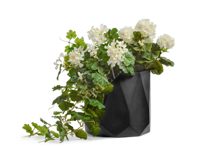 Кашпо TREEZ ERGO - Rombo - Цилиндр-многогранник- Антрацит фото