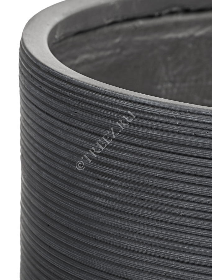 Кашпо TREEZ ERGO - TreeLine - Цилиндр - Дымчато-серый бетон фото