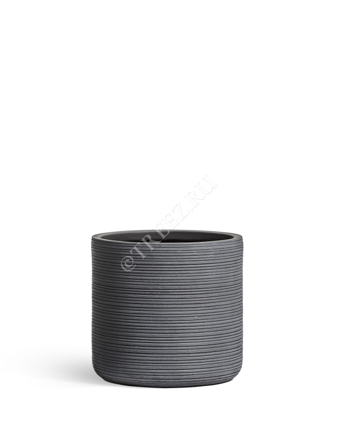 Кашпо TREEZ ERGO - TreeLine - Цилиндр - Дымчато-серый бетон фото