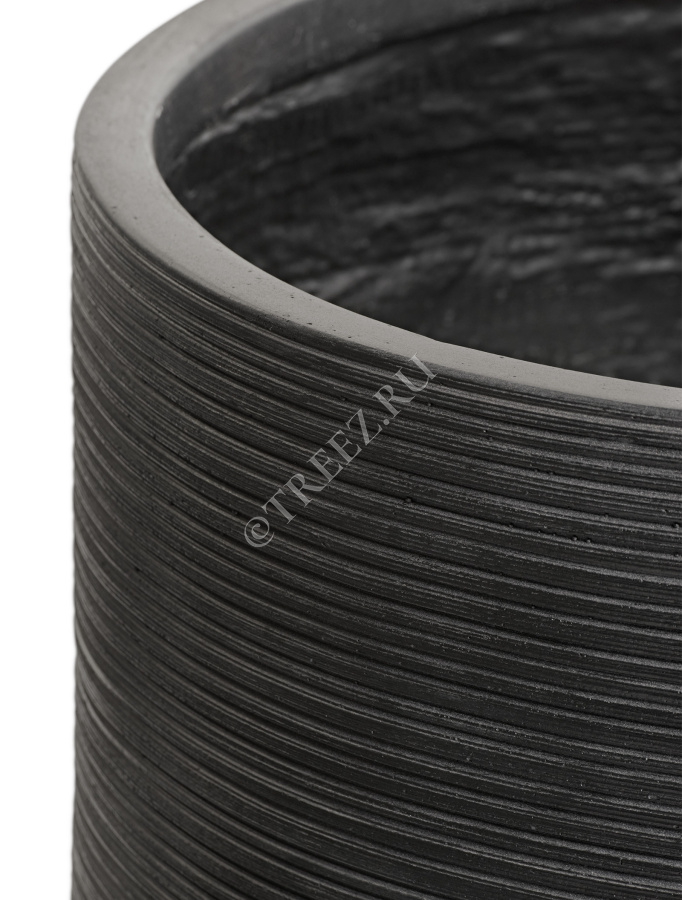 Кашпо TREEZ ERGO - TreeLine - Высокий цилиндр - Антрацит фото