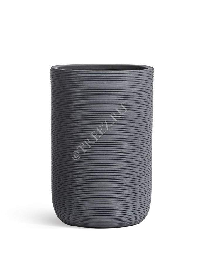 Кашпо TREEZ ERGO - TreeLine - Высокий цилиндр - Дымчато-серый бетон фото