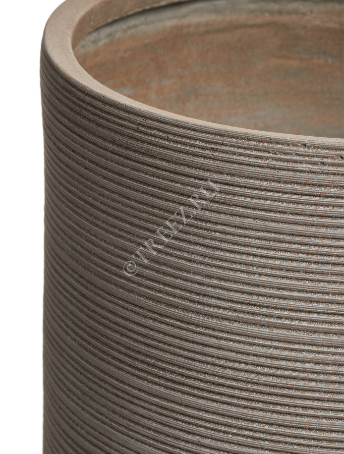 Кашпо TREEZ ERGO - TreeLine - Высокий цилиндр - Капучино фото