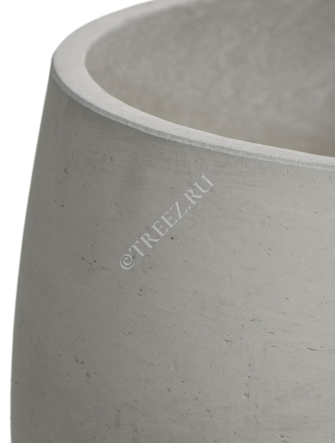 Кашпо TREEZ ERGO - Concrete - Чаша - Светло-серый бетон