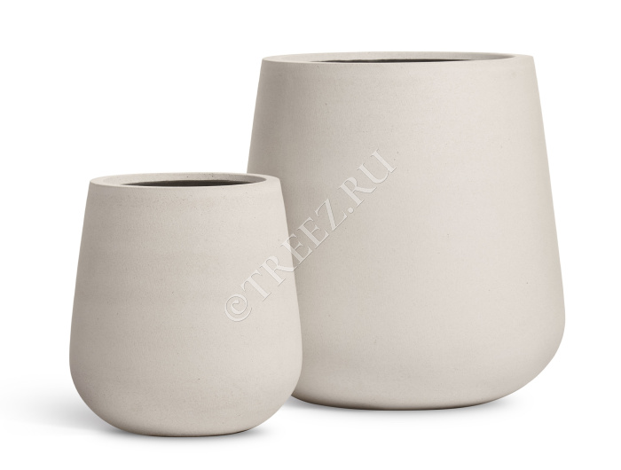 Кашпо TREEZ ERGO - Fine Rock - Design-чаша - Белый камень фото