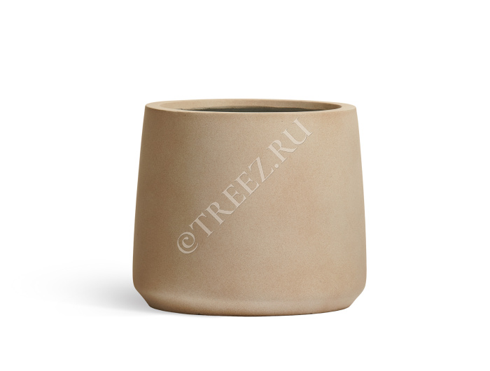 Кашпо TREEZ ERGO - Fine Rock - Чаша Cone - Песок тёплый беж фото