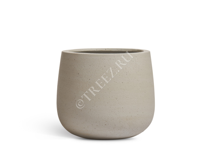 Кашпо TREEZ ERGO - Fine Rock - Design-чаша Classic - Белый песок фото