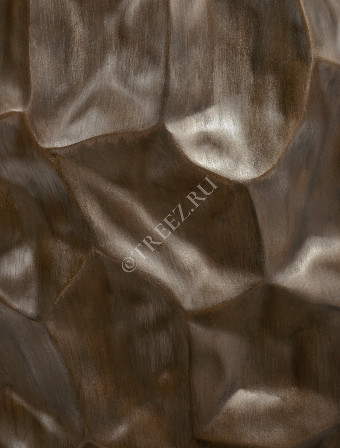 Кашпо TREEZ Effectory - Metal - Округлая чаша Design Crumple - Чернёная бронза фото