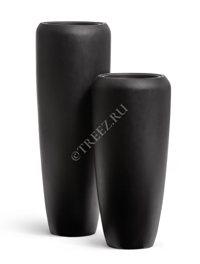Кашпо TREEZ Effectory - Black Stone - Высокий конус Design