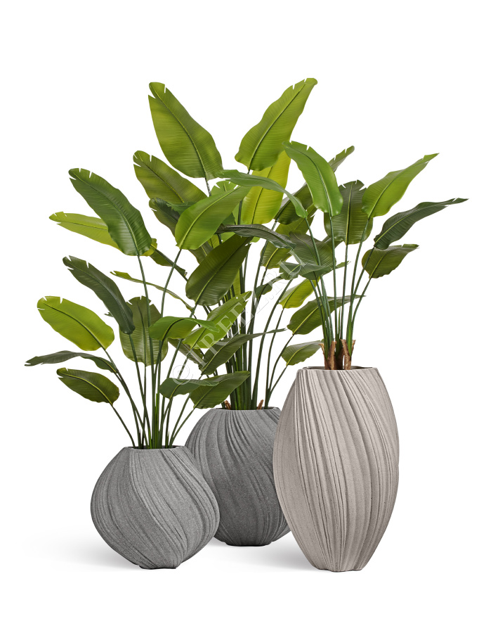 Кашпо TREEZ Effectory - Dune - Высокая Design-ваза - Белый песок фото