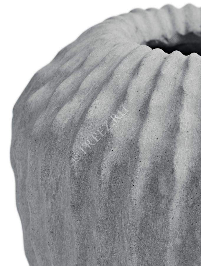 Кашпо TREEZ Effectory - Moho - Высокая Design-ваза - Дымчато-серый песок фото