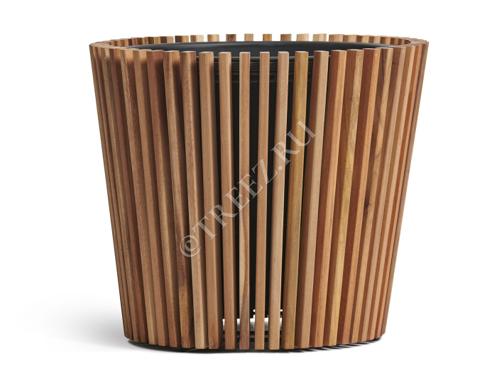 Кашпо TREEZ Effectory - Timberline - Конус - Тёмное дерево фото