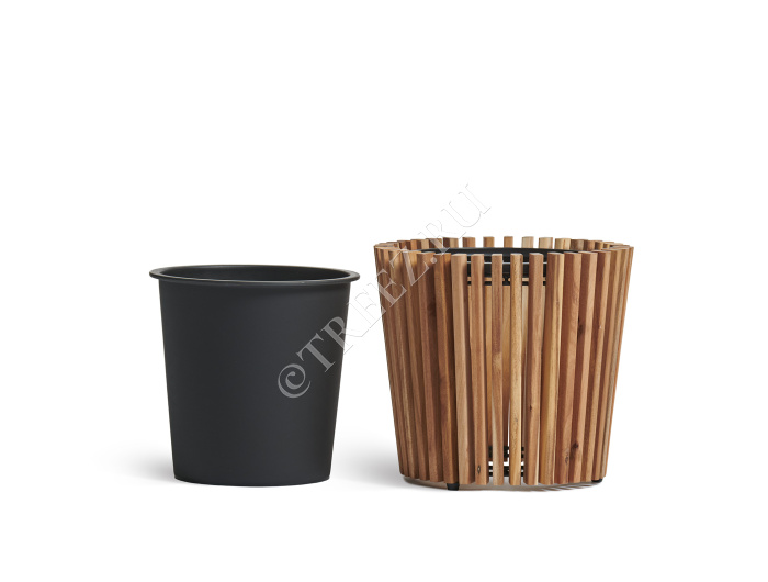 Кашпо TREEZ Effectory - Timberline - Конус - Тёмное дерево фото