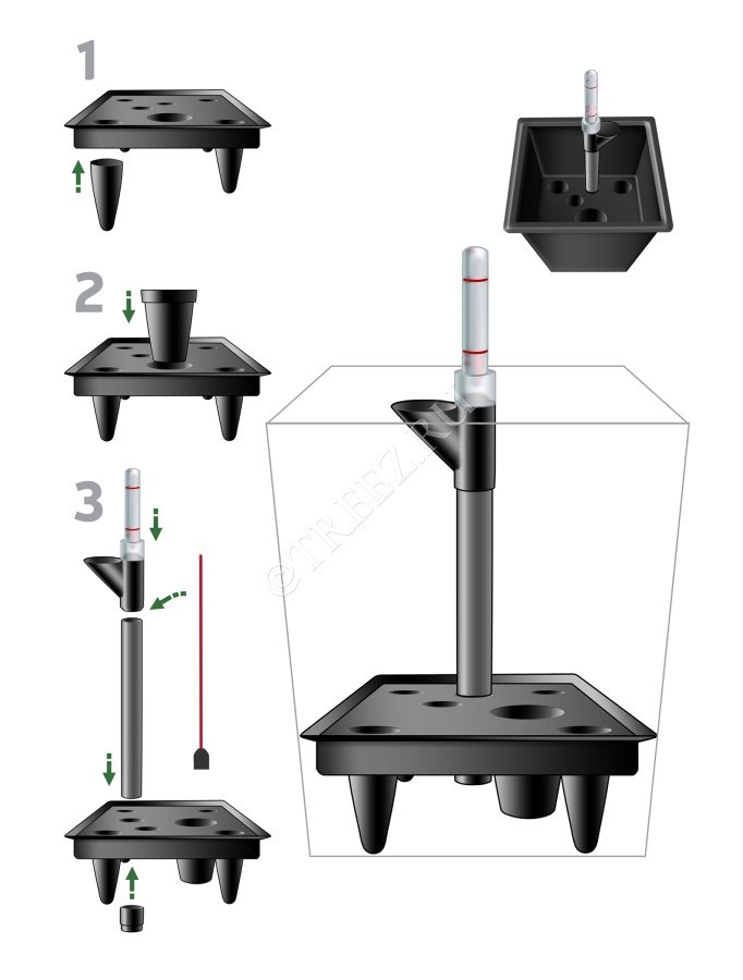Система автополива R-21 для кашпо TREEZ Effectory - модель R-21 фото