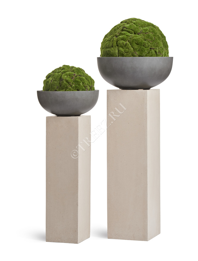 Кашпо TREEZ Effectory - Beton - Колонна - Белый песок фото